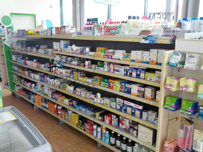 A view of our store shelves.