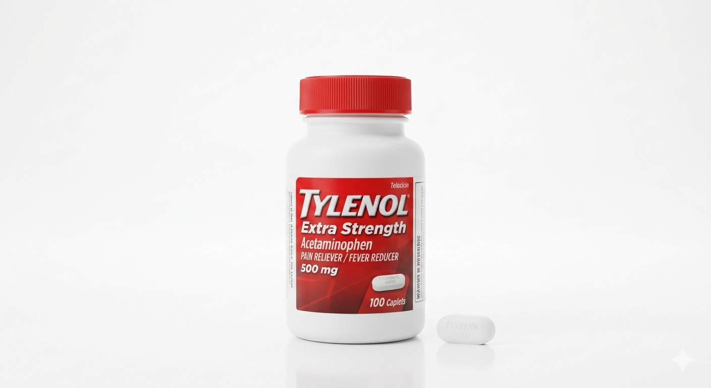 Tylenol Extra Strength acetaminophen 500 mg bottle